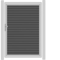 SYSTEM RHOMBUS Tor-Set in Anthrazit Breite 1250mm Höhe 1800mm DIN links Klinke ohne zum Einbetonieren Silber SYSTEM RHOMBUS Tor-Set in Anthrazit Breite 1250mm Höhe 1800mm DIN links Klinke ohne zum Einbetonieren Silber