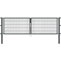 Gartentor Flex 8, 2-flg., Breite 3500 mm 800 mm RAL 7016 Anthrazitgrau zum Einbetonieren Gartentor Flex 8, 2-flg., Breite 3500 mm 800 mm RAL 7016 Anthrazitgrau zum Einbetonieren