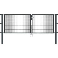 Gartentor Flex 8, 2-flg., Breite 2750 mm (1250/1500mm) 800 mm RAL 7016 Anthrazitgrau zum Einbetonieren Gartentor Flex 8, 2-flg., Breite 2750 mm (1250/1500mm) 800 mm RAL 7016 Anthrazitgrau zum Einbetonieren