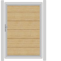 SYSTEM ALU XL Tor-Set in Lärche Breite 1250mm Höhe 1800mm Klinke DIN links ohne zum Einbetonieren Silber SYSTEM ALU XL Tor-Set in Lärche Breite 1250mm Höhe 1800mm Klinke DIN links ohne zum Einbetonieren Silber