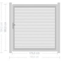 SYSTEM RHOMBUS Tor-Set in Weiß Breite 1750mm Höhe 1800mm DIN links Klinke Montageprofil zum Einbetonieren Silber SYSTEM RHOMBUS Tor-Set in Weiß Breite 1750mm Höhe 1800mm DIN links Klinke Montageprofil zum Einbetonieren Silber