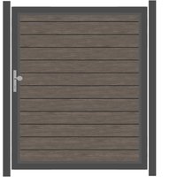 SYSTEM ALU PLUS Tor-Set in Vintage Oak Breite 1500mm Höhe 1800mm DIN links Klinke ohne zum Einbetonieren Silber SYSTEM ALU PLUS Tor-Set in Vintage Oak Breite 1500mm Höhe 1800mm DIN links Klinke ohne zum Einbetonieren Silber