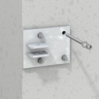 Montageplatten für Tor an Mauer Silber Montageplatten für Tor an Mauer Silber