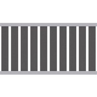 Raja Alu WPC XL Zaunfeld anthrazit 180x95cm Raja Alu WPC XL Zaunfeld anthrazit 180x95cm