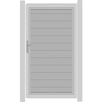 SYSTEM ALU PLUS Tor-Set in Silber Höhe 1800mm Klinke DIN links ohne zum Einbetonieren Silber SYSTEM ALU PLUS Tor-Set in Silber Höhe 1800mm Klinke DIN links ohne zum Einbetonieren Silber