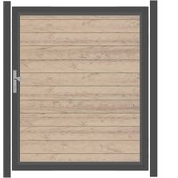 SYSTEM WPC CLASSIC Tor-Set in Sand Breite 1500mm Höhe 1800mm DIN links Klinke ohne zum Einbetonieren Silber SYSTEM WPC CLASSIC Tor-Set in Sand Breite 1500mm Höhe 1800mm DIN links Klinke ohne zum Einbetonieren Silber