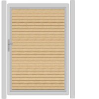 SYSTEM RHOMBUS Tor-Set in Lärche Breite 1250mm Höhe 1800mm DIN links Klinke ohne zum Einbetonieren Silber SYSTEM RHOMBUS Tor-Set in Lärche Breite 1250mm Höhe 1800mm DIN links Klinke ohne zum Einbetonieren Silber