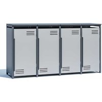 Metall Mülltonnenbox Basel 4-er Box Metall Mülltonnenbox Basel 4-er Box