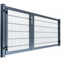 Gartentor „Universal“ Breite 3000 mm Füllung 868 800 mm RAL 7016 Anthrazitgrau 1000/2000 mm zum Einbetonieren Gartentor „Universal“ Breite 3000 mm Füllung 868 800 mm RAL 7016 Anthrazitgrau 1000/2000 mm zum Einbetonieren