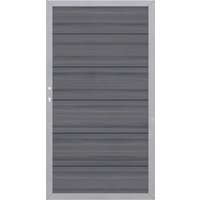 SYSTEM WPC Platinum XL Tor Grau Silber Links SYSTEM WPC Platinum XL Tor Grau Silber Links