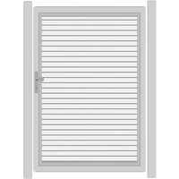 SYSTEM RHOMBUS Tor-Set in Weiß Breite 1250mm Höhe 1800mm DIN links Klinke ohne zum Einbetonieren Silber SYSTEM RHOMBUS Tor-Set in Weiß Breite 1250mm Höhe 1800mm DIN links Klinke ohne zum Einbetonieren Silber