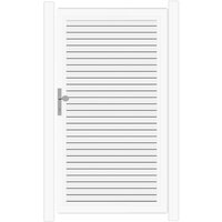 SYSTEM RHOMBUS Tor-Set in Weiß Höhe 1800mm Klinke DIN links ohne zum Einbetonieren Silber SYSTEM RHOMBUS Tor-Set in Weiß Höhe 1800mm Klinke DIN links ohne zum Einbetonieren Silber