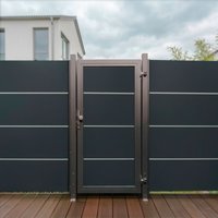 SYSTEM BOARD Tor-Set XL Schiefer Breite 1250mm Höhe 1800mm DIN links Klinke Klemmprofil zum Aufdübeln Anthrazit SYSTEM BOARD Tor-Set XL Schiefer Breite 1250mm Höhe 1800mm DIN links Klinke Klemmprofil zum Aufdübeln Anthrazit