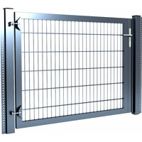 Gartentor „Universal“ Breite 1500 mm Füllung 868 800 mm RAL 7016 Anthrazitgrau 1450 mm zum Einbetonieren Gartentor „Universal“ Breite 1500 mm Füllung 868 800 mm RAL 7016 Anthrazitgrau 1450 mm zum Einbetonieren