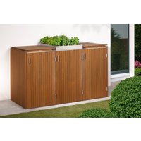 Hartholz Mülltonnenbox Serie Binto 1er Box Klappdeckel Hartholz Mülltonnenbox Serie Binto 1er Box Klappdeckel