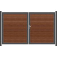 SYSTEM RHOMBUS Doppeltor-Set in Bambus Breite 3000mm Höhe 1800mm Links Klinke ohne zum Einbetonieren Manuell betrieben Silber SYSTEM RHOMBUS Doppeltor-Set in Bambus Breite 3000mm Höhe 1800mm Links Klinke ohne zum Einbetonieren Manuell betrieben Silber