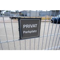 Zaunschild „Privatparkplatz“ Silber Zaunschild „Privatparkplatz“ Silber