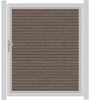 SYSTEM RHOMBUS Tor-Set in Vintage Oak Breite 1500mm Höhe 1800mm DIN links Klinke ohne zum Einbetonieren Silber SYSTEM RHOMBUS Tor-Set in Vintage Oak Breite 1500mm Höhe 1800mm DIN links Klinke ohne zum Einbetonieren Silber