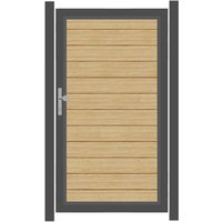 SYSTEM ALU PLUS Tor-Set in Lärche Höhe 1800mm Klinke DIN links ohne zum Einbetonieren Silber SYSTEM ALU PLUS Tor-Set in Lärche Höhe 1800mm Klinke DIN links ohne zum Einbetonieren Silber