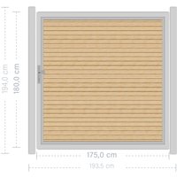 SYSTEM RHOMBUS Tor-Set in Lärche Breite 1750mm Höhe 1800mm DIN links Klinke Montageprofil zum Einbetonieren Silber SYSTEM RHOMBUS Tor-Set in Lärche Breite 1750mm Höhe 1800mm DIN links Klinke Montageprofil zum Einbetonieren Silber