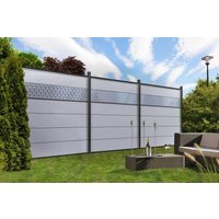 SYSTEM WPC XL Zaunfeld-Set, grau grau SYSTEM WPC XL Zaunfeld-Set, grau grau