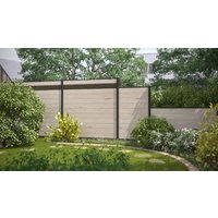 SYSTEM WPC CLASSIC Zaunfeld-Set, Sand 178x184cm Anthrazit SYSTEM WPC CLASSIC Zaunfeld-Set, Sand 178x184cm Anthrazit