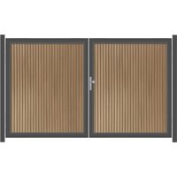 SYSTEM NEO PLATINUM Doppeltor-Set in Lärche Breite 3000mm Höhe 1800mm – senkr… Links Klinke Montageprofil zum Einbetonieren Manuell betrieben Anthrazit SYSTEM NEO PLATINUM Doppeltor-Set in Lärche Breite 3000mm Höhe 1800mm – senkr… Links Klinke Montageprofil zum Einbetonieren Manuell betrieben Anthrazit