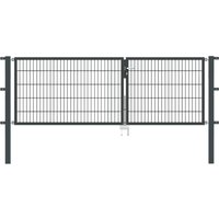 Gartentor Flex 8, 2-flg., Breite 3000 mm (1250/1750mm) 800 mm RAL 7016 Anthrazitgrau zum Einbetonieren Gartentor Flex 8, 2-flg., Breite 3000 mm (1250/1750mm) 800 mm RAL 7016 Anthrazitgrau zum Einbetonieren