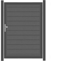 SYSTEM WPC CLASSIC Tor-Set in Anthrazit Breite 1250mm Höhe 1800mm Klinke DIN links ohne zum Einbetonieren Silber SYSTEM WPC CLASSIC Tor-Set in Anthrazit Breite 1250mm Höhe 1800mm Klinke DIN links ohne zum Einbetonieren Silber