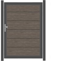 SYSTEM ALU XL Tor-Set in Vintage Oak Breite 1250mm Höhe 1800mm Klinke DIN links ohne zum Einbetonieren Silber SYSTEM ALU XL Tor-Set in Vintage Oak Breite 1250mm Höhe 1800mm Klinke DIN links ohne zum Einbetonieren Silber