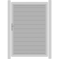 SYSTEM ALU PLUS Tor-Set in Silber Breite 1250mm Höhe 1800mm Klinke DIN links ohne zum Einbetonieren Silber SYSTEM ALU PLUS Tor-Set in Silber Breite 1250mm Höhe 1800mm Klinke DIN links ohne zum Einbetonieren Silber