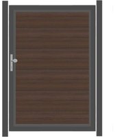 SYSTEM WPC PLATINUM XL Tor-Set in Braun Breite 1250mm Höhe 1800mm Klinke DIN links ohne zum Einbetonieren Anthrazit SYSTEM WPC PLATINUM XL Tor-Set in Braun Breite 1250mm Höhe 1800mm Klinke DIN links ohne zum Einbetonieren Anthrazit