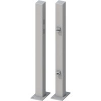 Torpfosten-Set z. Aufschrauben für Einzeltor Höhe 90-95 cm Silber Torpfosten-Set z. Aufschrauben für Einzeltor Höhe 90-95 cm Silber