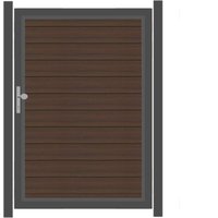 SYSTEM WPC PLATINUM Tor-Set in Braun Breite 1250mm Höhe 1800mm Klinke DIN links ohne zum Einbetonieren Anthrazit SYSTEM WPC PLATINUM Tor-Set in Braun Breite 1250mm Höhe 1800mm Klinke DIN links ohne zum Einbetonieren Anthrazit