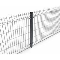 3D 2m Matten Komplettse in RAL 7016, Anthrazit 10 m Zum Einbetonieren 1 Eckpfosten 1230 mm 3D 2m Matten Komplettse in RAL 7016, Anthrazit 10 m Zum Einbetonieren 1 Eckpfosten 1230 mm