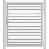 SYSTEM RHOMBUS Tor-Set in Weiß Breite 1500mm Höhe 1800mm DIN links Klinke ohne zum Einbetonieren Silber SYSTEM RHOMBUS Tor-Set in Weiß Breite 1500mm Höhe 1800mm DIN links Klinke ohne zum Einbetonieren Silber