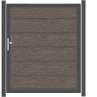 SYSTEM ALU XL Tor-Set in Vintage Oak Breite 1500mm Höhe 1800mm DIN links Klinke ohne zum Einbetonieren Silber SYSTEM ALU XL Tor-Set in Vintage Oak Breite 1500mm Höhe 1800mm DIN links Klinke ohne zum Einbetonieren Silber