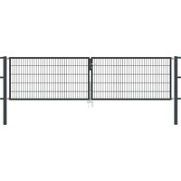Gartentor Flex 8, 2-flg., Breite 4000 mm 800 mm RAL 7016 Anthrazitgrau zum Einbetonieren Gartentor Flex 8, 2-flg., Breite 4000 mm 800 mm RAL 7016 Anthrazitgrau zum Einbetonieren