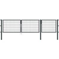 Gartentor Flex 6, 3-flg., Breite 4250 mm (1250/1500/1500mm) 800 mm Verzinkt zum Einbetonieren Gartentor Flex 6, 3-flg., Breite 4250 mm (1250/1500/1500mm) 800 mm Verzinkt zum Einbetonieren