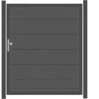 SYSTEM WPC XL Tor-Set in Anthrazit Breite 1500mm Höhe 1800mm DIN links Klinke ohne zum Einbetonieren Anthrazit SYSTEM WPC XL Tor-Set in Anthrazit Breite 1500mm Höhe 1800mm DIN links Klinke ohne zum Einbetonieren Anthrazit