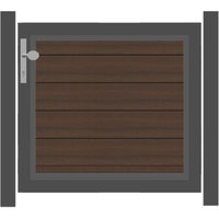 SYSTEM WPC PLATINUM Vorgartentor-Set in Braun Höhe 900mm Klinke DIN links ohne zum Einbetonieren Anthrazit SYSTEM WPC PLATINUM Vorgartentor-Set in Braun Höhe 900mm Klinke DIN links ohne zum Einbetonieren Anthrazit