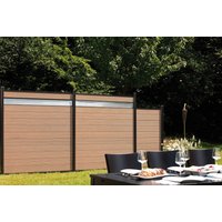 SYSTEM WPC CLASSIC Zaunfeld-Set, Mandel 178x184cm Anthrazit SYSTEM WPC CLASSIC Zaunfeld-Set, Mandel 178x184cm Anthrazit