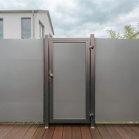 SYSTEM BOARD Tor-Set in Titangrau Breite 1250mm Höhe 1800mm DIN links Klinke Klemmprofil zum Aufdübeln Anthrazit SYSTEM BOARD Tor-Set in Titangrau Breite 1250mm Höhe 1800mm DIN links Klinke Klemmprofil zum Aufdübeln Anthrazit