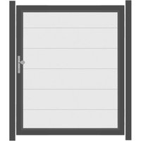 SYSTEM ALU XL Tor-Set in Weiß Breite 1500mm Höhe 1800mm DIN links Klinke ohne zum Einbetonieren Silber SYSTEM ALU XL Tor-Set in Weiß Breite 1500mm Höhe 1800mm DIN links Klinke ohne zum Einbetonieren Silber