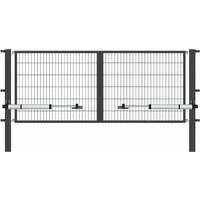 Elektr. Gartentor Flex 6, 2-flg., Breite 4000 mm 1000 mm zum Einbetonieren RAL 6005 Moosgrün Elektr. Gartentor Flex 6, 2-flg., Breite 4000 mm 1000 mm zum Einbetonieren RAL 6005 Moosgrün