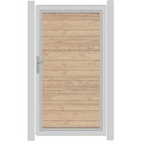 SYSTEM WPC CLASSIC Tor-Set in Sand Höhe 1800mm Klinke DIN links ohne zum Einbetonieren Silber SYSTEM WPC CLASSIC Tor-Set in Sand Höhe 1800mm Klinke DIN links ohne zum Einbetonieren Silber