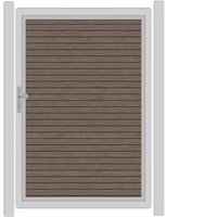 SYSTEM RHOMBUS Tor-Set in Vintage Oak Breite 1250mm Höhe 1800mm DIN links Klinke ohne zum Einbetonieren Silber SYSTEM RHOMBUS Tor-Set in Vintage Oak Breite 1250mm Höhe 1800mm DIN links Klinke ohne zum Einbetonieren Silber