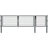 Gartentor Flex 6, 3-flg., Breite 4000 mm (1000/1500/1500mm) 800 mm Verzinkt zum Einbetonieren Gartentor Flex 6, 3-flg., Breite 4000 mm (1000/1500/1500mm) 800 mm Verzinkt zum Einbetonieren