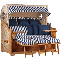 Strandkorb Norderney XXL Teak Bullauge PE shell Dessin 518 Strandkorb Norderney XXL Teak Bullauge PE shell Dessin 518