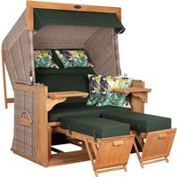 Strandkorb deVries PURE® Friesland Sylt XXL PE white kubu Des.242 Strandkorb deVries PURE® Friesland Sylt XXL PE white kubu Des.242